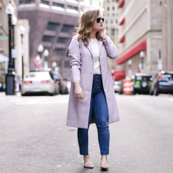 Lilac Abercrombie & Fitch Dad Coat - Picture 4 of 6